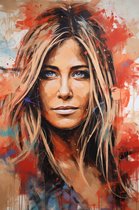 Jennifer Aniston Poster | Abstract Portret | Abstracte Kunst | Friends | Filmposter | Amerikaanse Actrice | 51x71cm | Wanddecoratie | Muurposter | RTB | Geschikt om in te lijsten