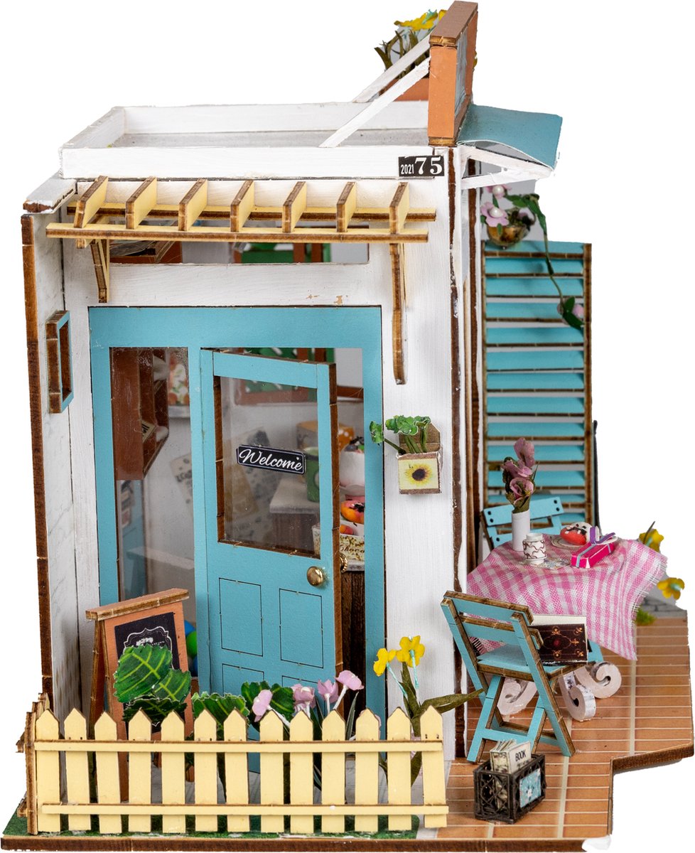 Miniatuur Bouwpakket M Volwassenen - Hout - DIY Poppenhuis - Bouwpakketten - Sweet Café - Crafts&Co — afbeelding 2