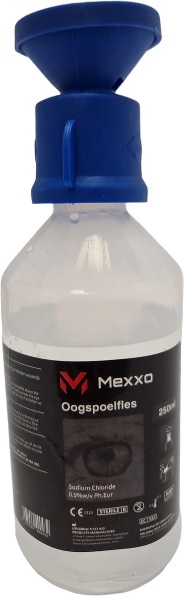 Goedkoopste Mexxo Oogspoelfles - Oogdouche - 250 ML - NaCl 0,9 - Circa 4 jaar houdbaar