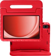 Hoesje Geschikt voor Samsung Galaxy Tab A9 Hoesje Kinderhoes Shockproof Hoes Kids Case - Rood