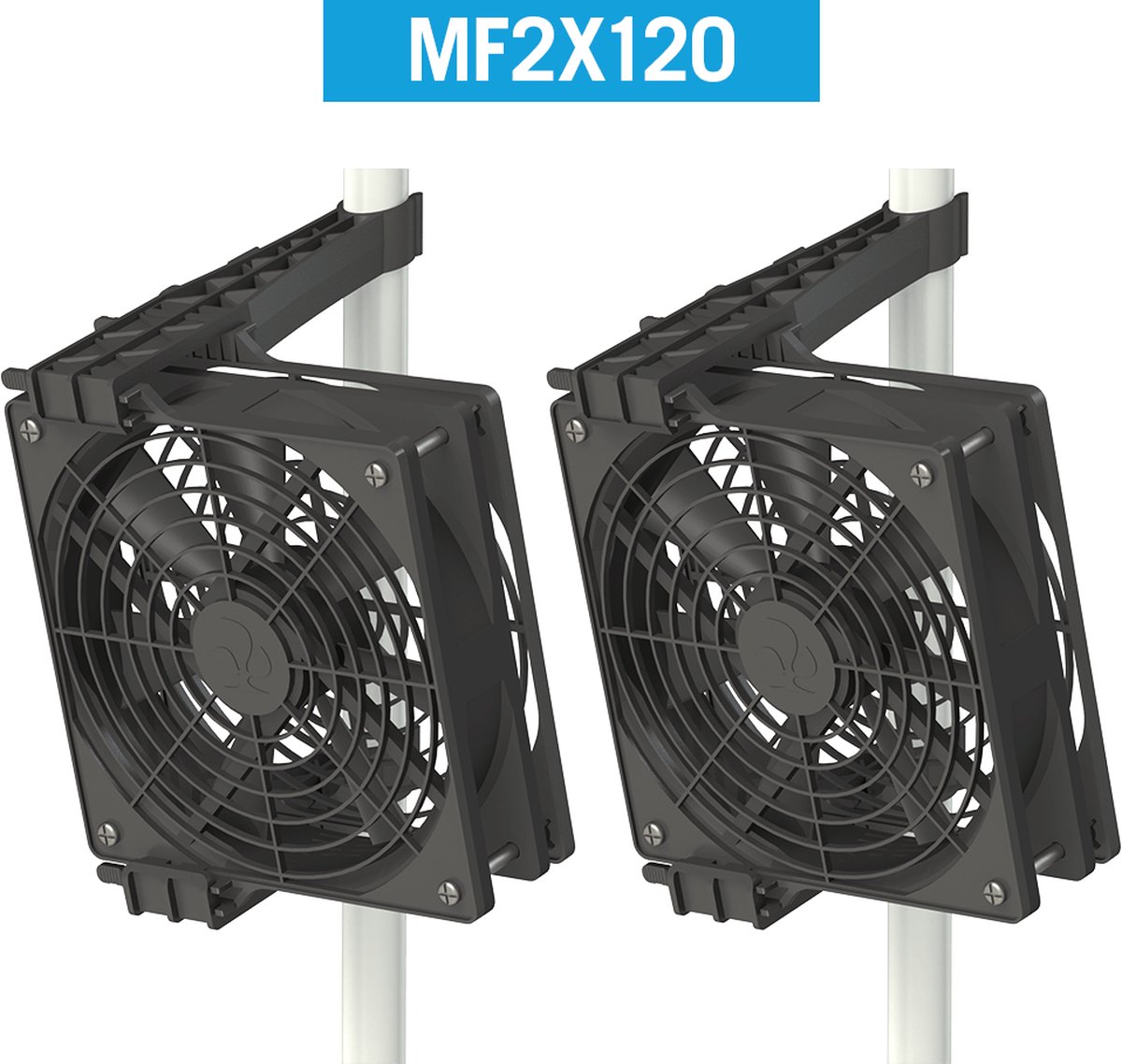 Secret Jardin Monkey Fan 2x MF120 24V 1.5W - Verbeter de luchtcirculatie met compacte en efficiënte clip-on fans