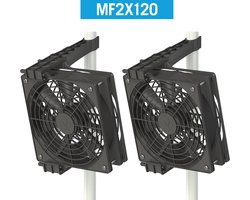 Secret Jardin Monkey Fan 2x MF120 24V 1.5W - Verbeter de luchtcirculatie met compacte en efficiënte clip-on fans