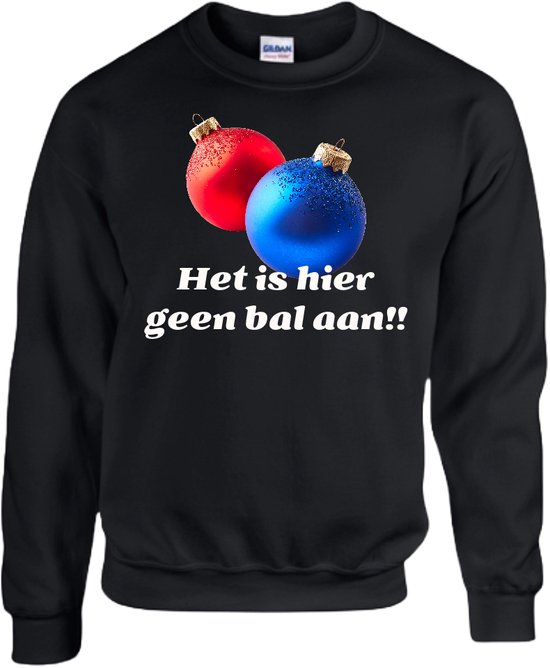Kerst Is: Je Lekker Volvreten Kerst Sweater / Kerst Trui Zwart Voor Heren Kerstkleding Christmas Outfit Xl
