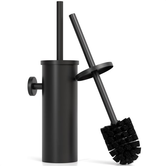 Sanics Orca Brosse WC avec Support Zwart - Brosse WC - Porte-brosse de  toilette 