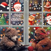 9 vellen kerst raamstickers herbruikbare kerst raam klampt zelfklevende kerstdecoratie glas statische sticker dubbelzijdige kerst raamdecoratie voor deur ramen display