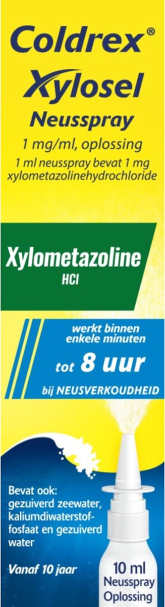 Goedkoopste Coldrex Xylosel Neusspray 1.0mg/ml Xylometazolinehydrochloride - 3 x 10 ml