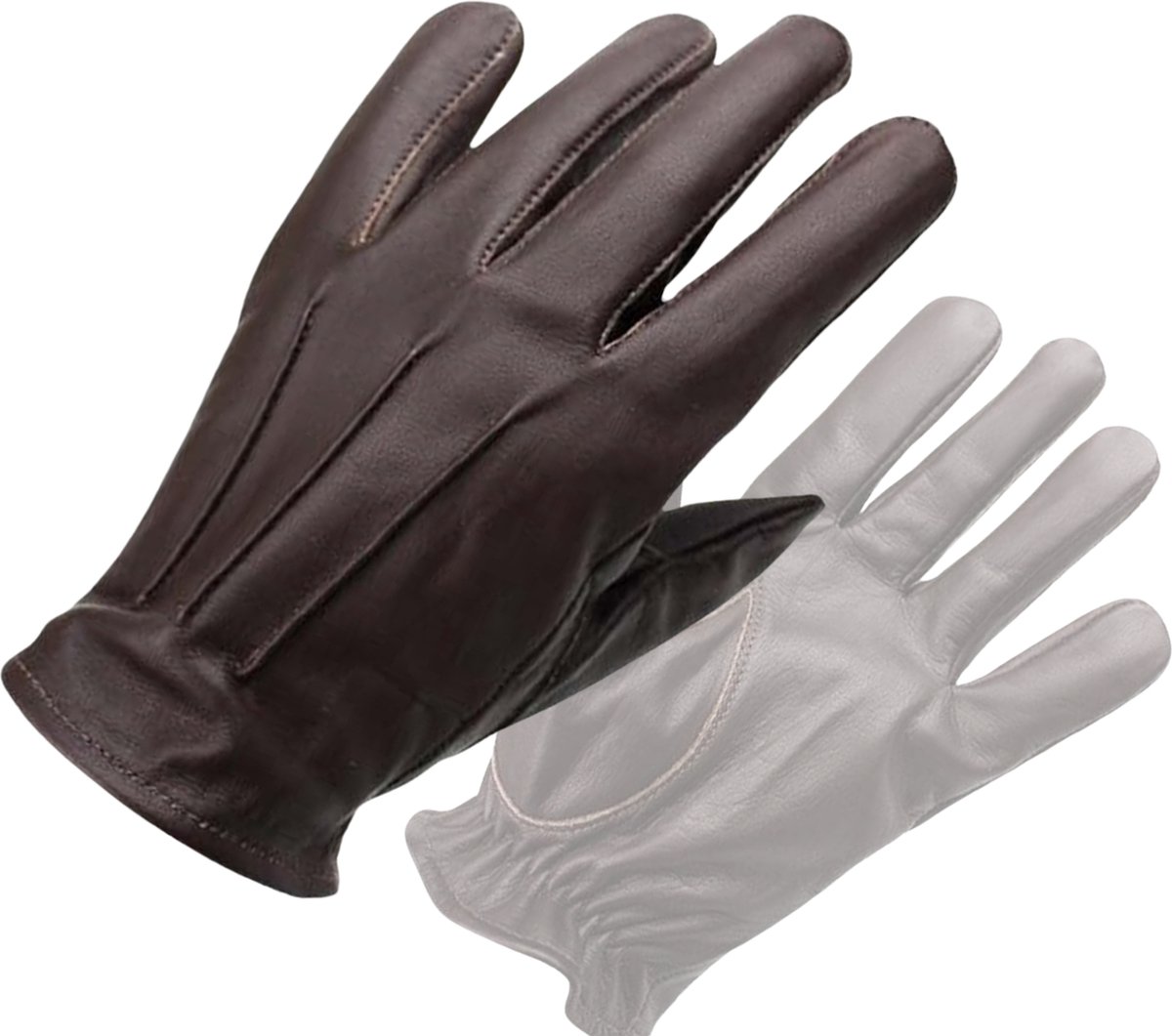 DriveLux™ 100% Leren Handschoenen Heren - Espresso Elegance - Leren Handschoenen- Dames & Heren Maat XL (: 26,5 - 29 cm) - Ademend en Waterbestendig - Polished Leather