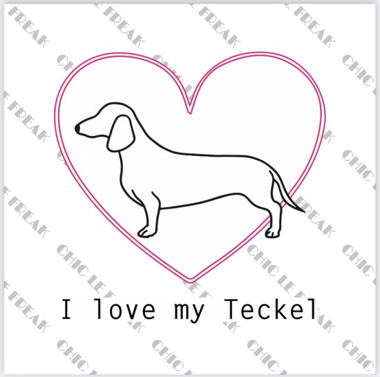 Porte-clés/accroche-sac avec teckel rose et anneau doré