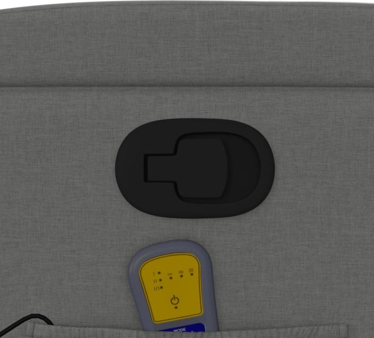 vidaXL - Massagestoel - verstelbaar - stof - donkergrijs - afbeelding 3