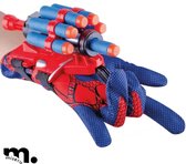 Spiderman Web Shooter - 2x Gants - 2x Web Shooter - 40 Fléchettes en mousse - 4 Sangles de fixation - Cadeau Uniek pour Noël, Sinterklaas, Carnaval