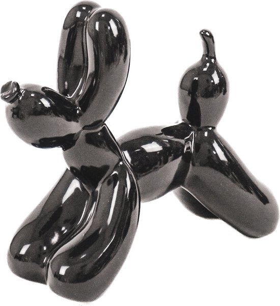 Chien - balloondog - noir - petit - debout - 18x7x14,5 cm