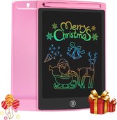 Kleurrijke LCD-schrijftablet - 18 cm - tekentafel Grafische tablet Lock-Key handschrift Doodle tekenblok Kinderspeelgoed Cadeaus voor jongens Meisjes (roze)