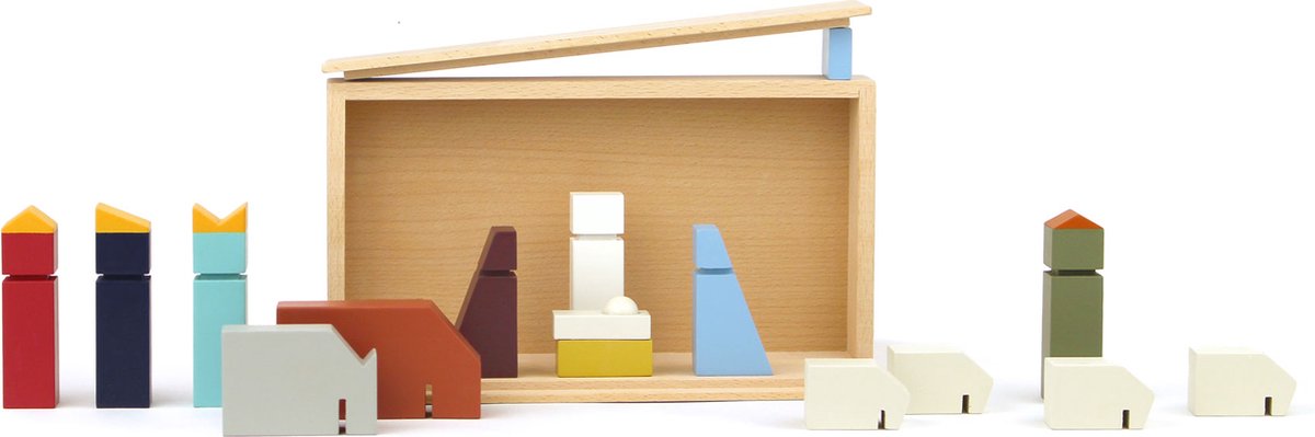 IKONIC Moderne Houten Kerststal - Floris Hovers