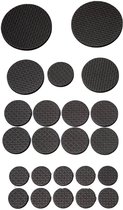 5Five meubel/vloerbeschermers - 2x - 50-delig - zwart - zelfklevend - EVA schuim - meubelviltjes