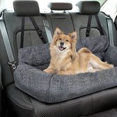 CALIYO Lit pour chien - Siège auto pour chien - 85 x 50 x 30 cm - Coussin pour chien - Ceinture de sécurité voiture pour chien - Convient aux chiens/chats jusqu'à 60 cm