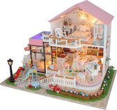 Kit de construction miniature XXL Premium - Kit de construction - Pour Adultes (14+) - Kit de construction de maquettes - DIY - Maison de poupée - avec lumière LED - Mots doux