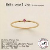 Soraro Birthstone Ring | Juli |16mm | 14K Goldplated | Goud | Cadeau Voor Haar | Cadeau Voor Vriendin | Verjaardag Cadeau | Moederdag Cadeau | Cadeau Ideeën