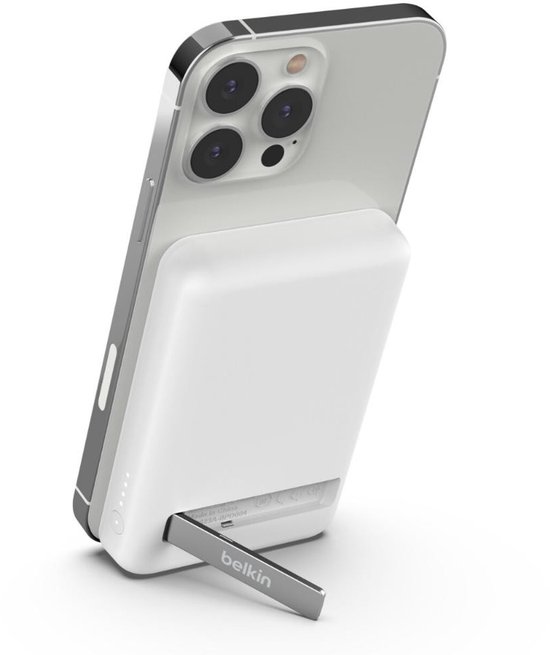 Belkin Draadloze Powerbank 5000mAh MagSafe Wit met Standaard - Belkin - €31,39