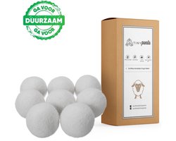 Tiny Panda - Wasbollen - Droger Ballen XL 8 stuks – Zero waste Dryer Balls - Duurzaam – Wasverzachter – Herbruikbare Drogerballen – Droogt de was sneller