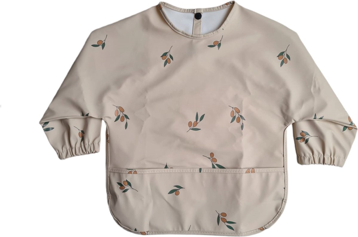 Goedkoopste Slab - Schort - Waterproof - met mouw - Kinderschort - Slab met mouwen - Waterafstotend - Knutselen - Kliederschort - met opvangbak - 12 tot 36 maanden - Citroentjes