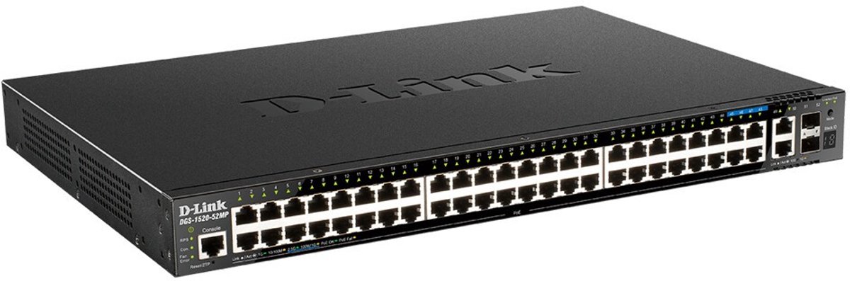 Switch D-Link DGS-1520-52MP 44xGE 4 x 2.5GBase-T PoE
