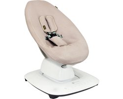 Ukje Wipstoelhoes geschikt voor 4Moms Mamaroo 5 Rockaroo Wipstoel - Hoes met Waterdichte Voering ter Bescherming van je Stoel - Perfecte Pasvorm - Met Gordelbeschermers - Makkelijk Wasbaar - Zacht Katoen - Beige Wafelstof