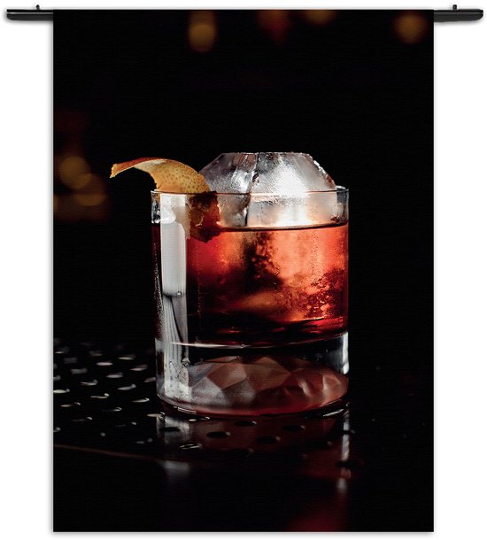 Mezo Wandkleed Cocktail Bar 03 Rechthoek Verticaal XXXL (260 X 210 CM) - Wandkleden - Met roedes