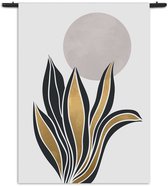 Mezo Wandkleed Het gouden blad Rechthoek Verticaal L (165 X 120 CM) - Wandkleden - Met roedes