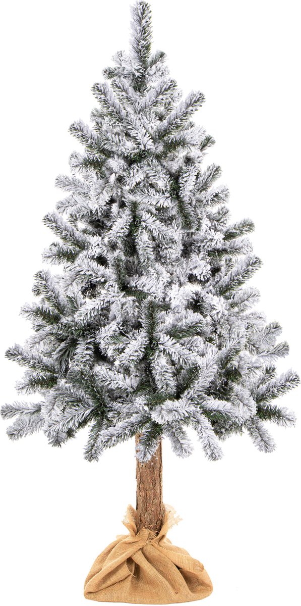Springos Kunstkerstboom | Snowy Pine Op Stam | 180 cm | Zonder Verlichting