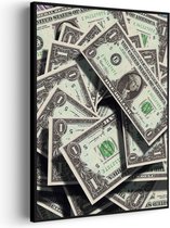 Akoestisch Schilderij Dollars Money George Washington Rechthoek Verticaal Basic XL (86 X 120 CM) - Akoestisch paneel - Akoestische Panelen - Akoestische wanddecoratie - Akoestisch wandpaneel