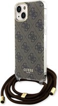 Guess 4G Printed Crossbody Back Case - Apple iPhone 15 (6.1") - Bruin