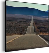 Akoestisch Schilderij Deathvalley Road Vierkant Pro S (50 X 50 CM) - Akoestisch paneel - Akoestische Panelen - Akoestische wanddecoratie - Akoestisch wandpaneel