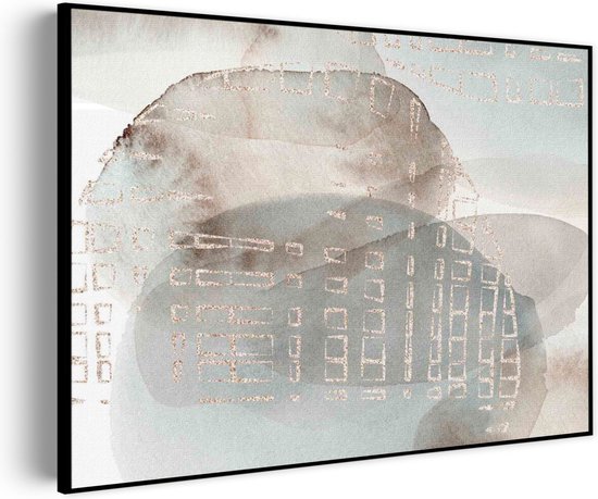 Akoestisch Schilderij Abstract Rustige Tinten met Accent 01 Rechthoek ...