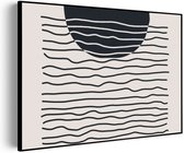 Akoestisch Schilderij Scandinavisch Basis Zwart Rechthoek Horizontaal Basic S (7 0x 50 CM) - Akoestisch paneel - Akoestische Panelen - Akoestische wanddecoratie - Akoestisch wandpaneelKatoen S (7 0x 50 CM)