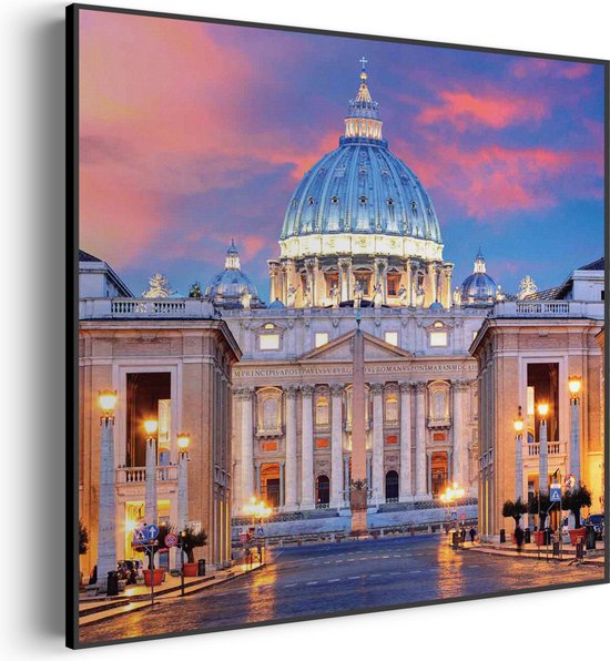 Akoestisch Schilderij Het Vaticaan Vierkant Pro S (50 X 50 CM) - Akoestisch paneel - Akoestische Panelen - Akoestische wanddecoratie - Akoestisch wandpaneel