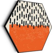 Akoestisch Schilderij Scandinavisch Oranje Hexagon Basic M (60 X 52 CM) - Akoestisch paneel - Akoestische Panelen - Akoestische wanddecoratie - Akoestisch wandpaneelKatoen M (60 X 52 CM)