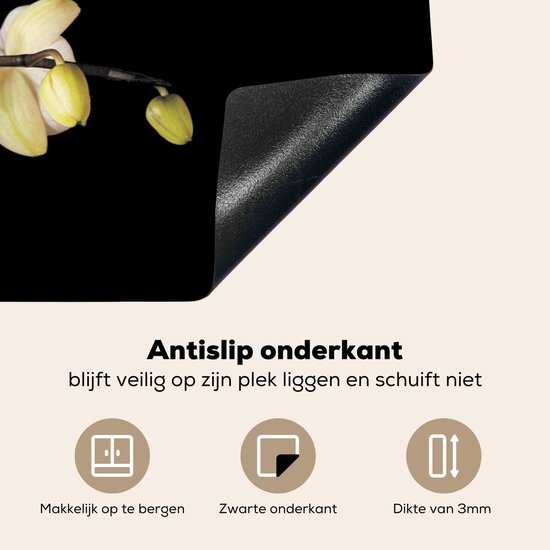 KitchenYeah® Inductie beschermer 91.6x52.7 cm - Quotes - Deze keuken is van mama - Bloemen - Roze - Moeder - Kookplaataccessoires - Afdekplaat voor kookplaat - Inductiebeschermer - Inductiemat - Inductieplaat mat