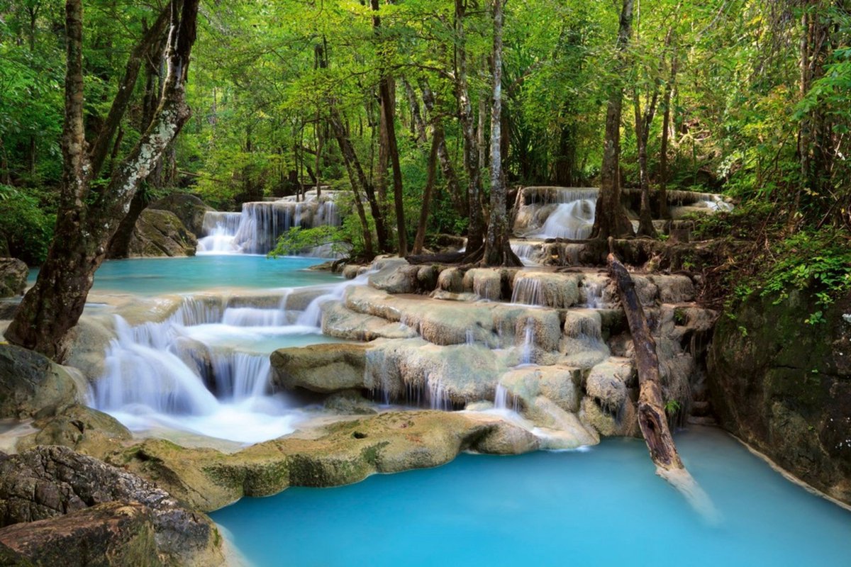 Fotobehang - Waterfall 375x250cm - Vliesbehang