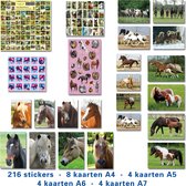 Stammetjes Paarden pakket - Paarden Stickers, Paarden Kaarten en Paarden Posters - voor de echte paarden liefhebbers