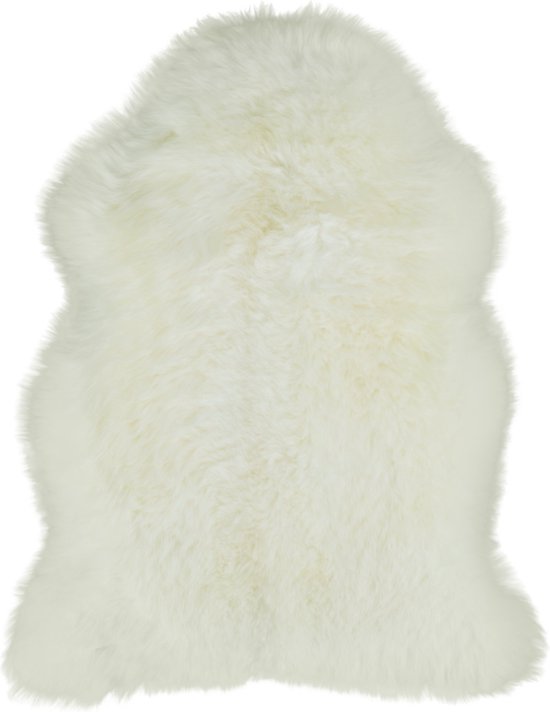 Schapenvacht wit - Natuurwit schapenvacht - ca 80x55 cm - 100% Echt lamsvacht - Vloerkleed