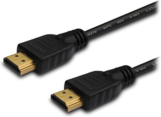 Savio CL-34, 10 m, HDMI Type A (Standard), HDMI Type A (Standard), 4096 x 2160 pixels, Canal de retour audio (ARC, Audio Return Channel), Noir