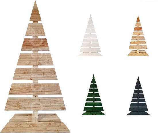 Foto: Floranica kerstversiering adventdecoratie houten larikshout kerstboom hoogte 92 cm niet ge mpregneerd