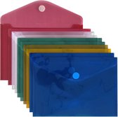 Dossier de documents - 10 pièces, 18 x 25 cm, Avec fermeture Velcro - Sac à documents, Dossier de projet - Assortiment de couleurs - ACROPAQ
