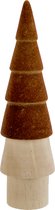 Cosy&Trendy Cime de Sapin de Noël Couleur Chameau - Bois - 8,6X8,6X33,4cm