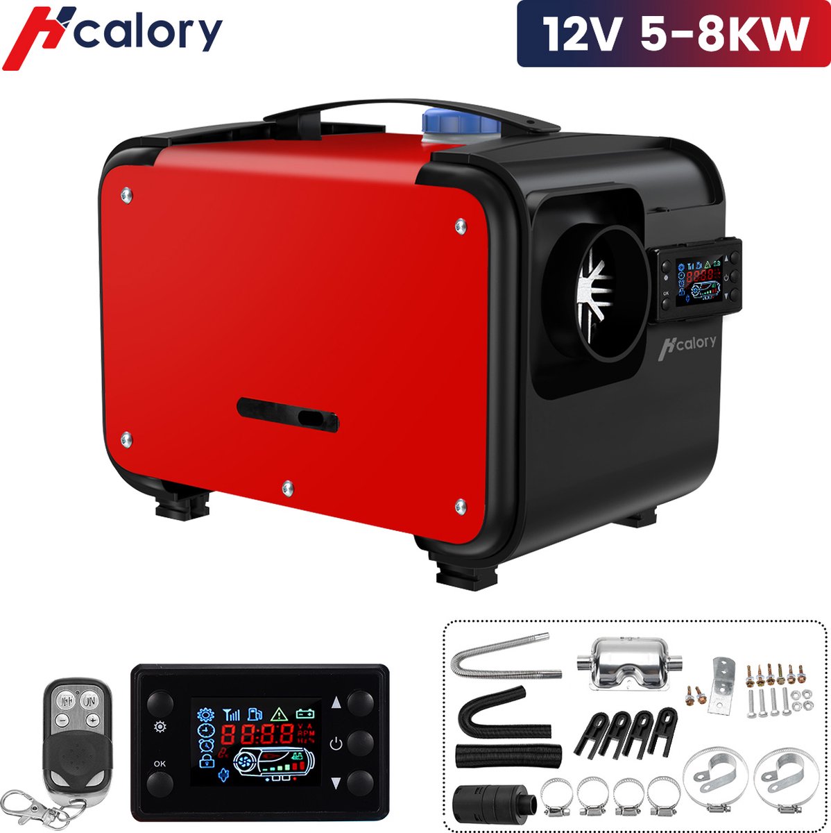 Hcalory – chauffage à Air Diesel 12V 5- 8kw tout-en-un pour voiture