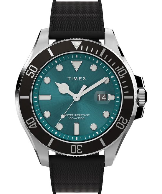 Timex Harborside Coast TW2V91700 Horloge - Siliconen - Zwart - Ø 43 mm