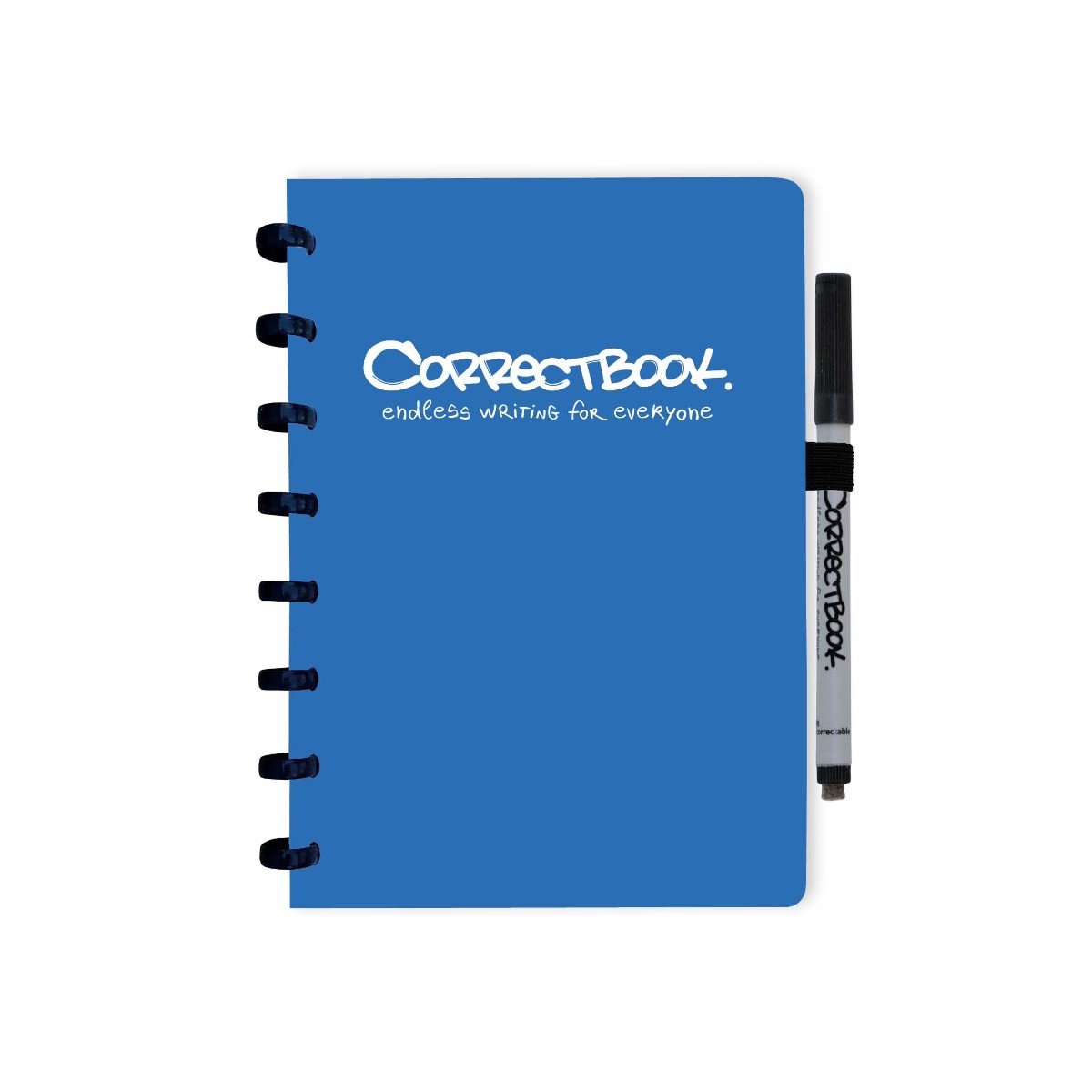 Correctbook Original A5 - Blauw - gelinieerde pagina's - Uitwisbaar / Whiteboard Notitieboek - Correctbook