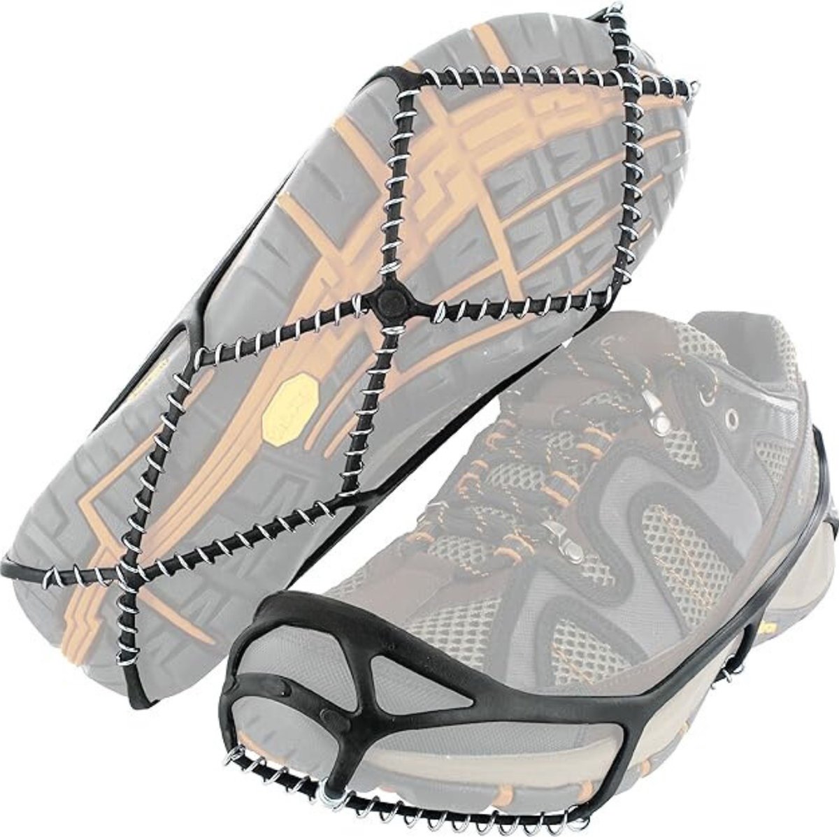 ZJRung Antislip Spikes Voor Schoenen – 16 Cm, TPE Rubber Met 8 Stalen Tanden, Voor Ijs En Sneeuw