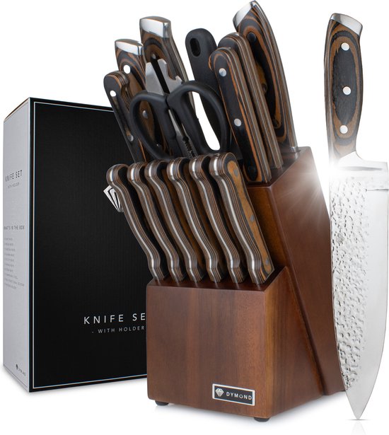 Set de couteaux de Couteaux de chef - (15 pièces) Set de couteaux de  Couteaux de
