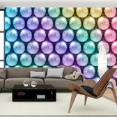 Fotobehangkoning - Behang - Vliesbehang - Fotobehang Kleurrijke Ballen - 3D - Colorful Vertigo - 250 x 175 cm
